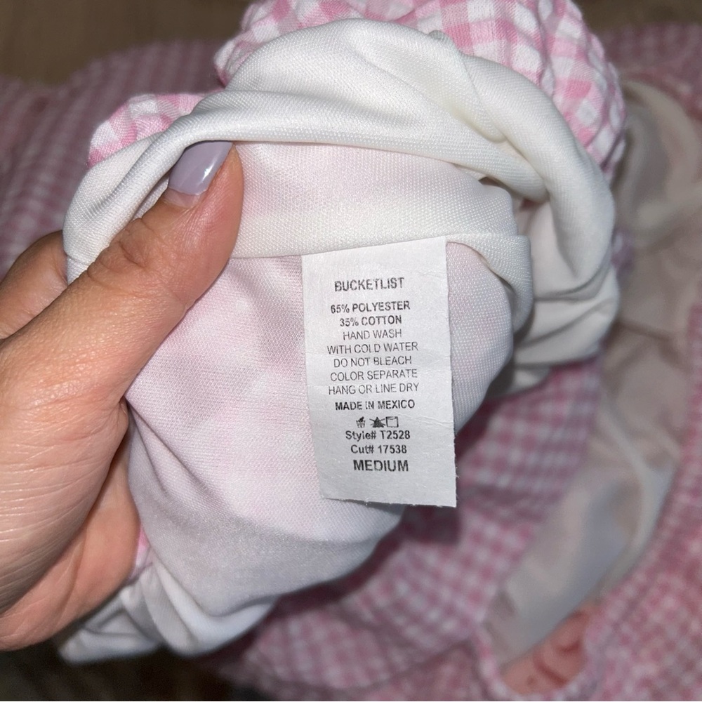 NWT BUCKETLIST Gingham Set - Picture 4 of 4